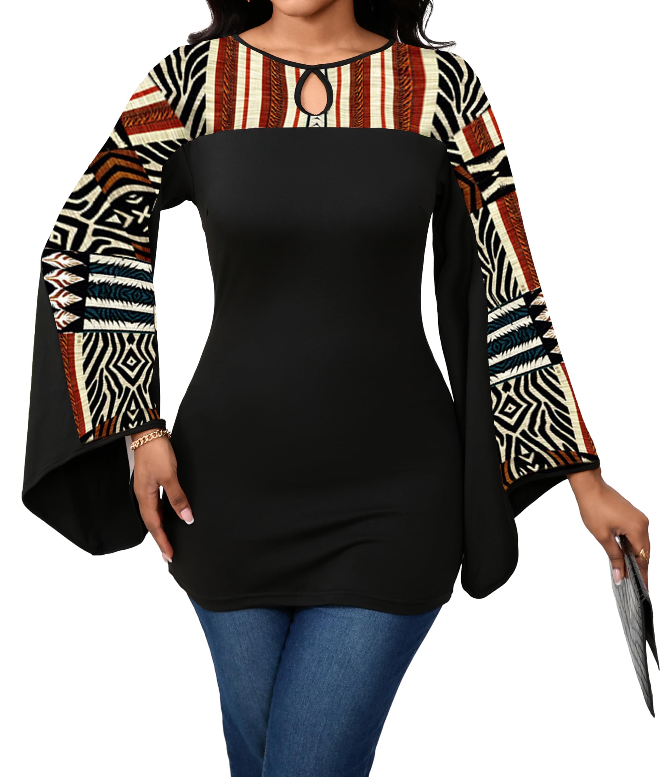 Sexy Floral Blouse for Women Casual Long Sleeve Button Down T-Shirt Simple V Neck Loose Tops Shirts Dress