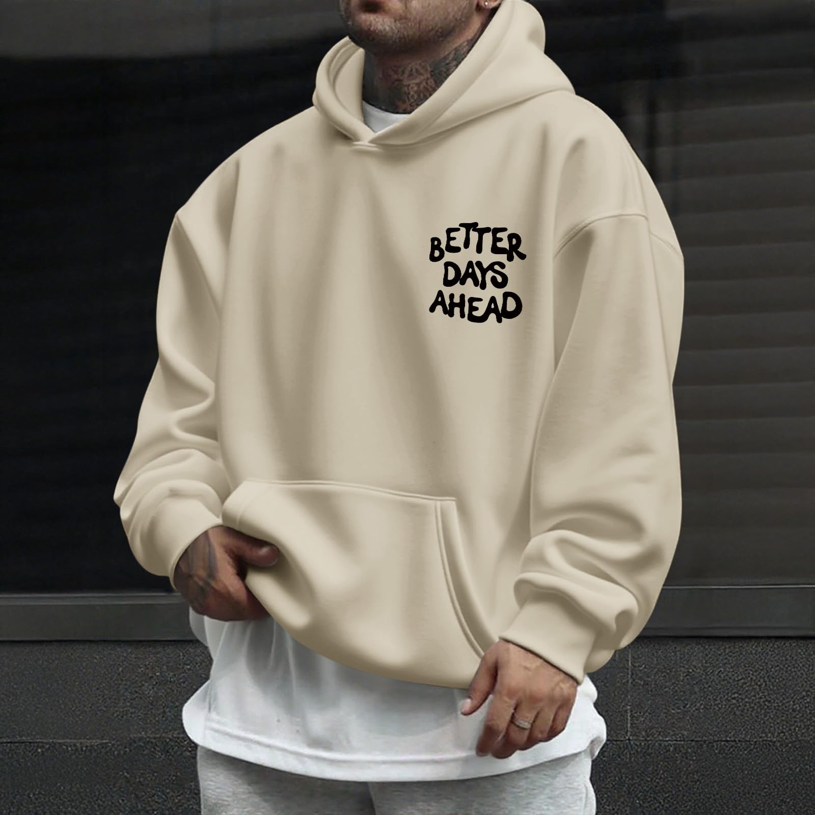 Lubpow Funny Hoodies for Men Vintage Graphic Y2k Hoodie Inspirational Saying Sweatshirts Casual Streetwear Pullovers Tops