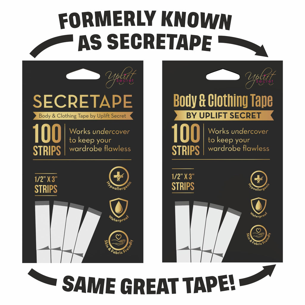 Fashion Clothing Tape Double Sided - Clear Tape for Clothes, Body, and All Skin Shades