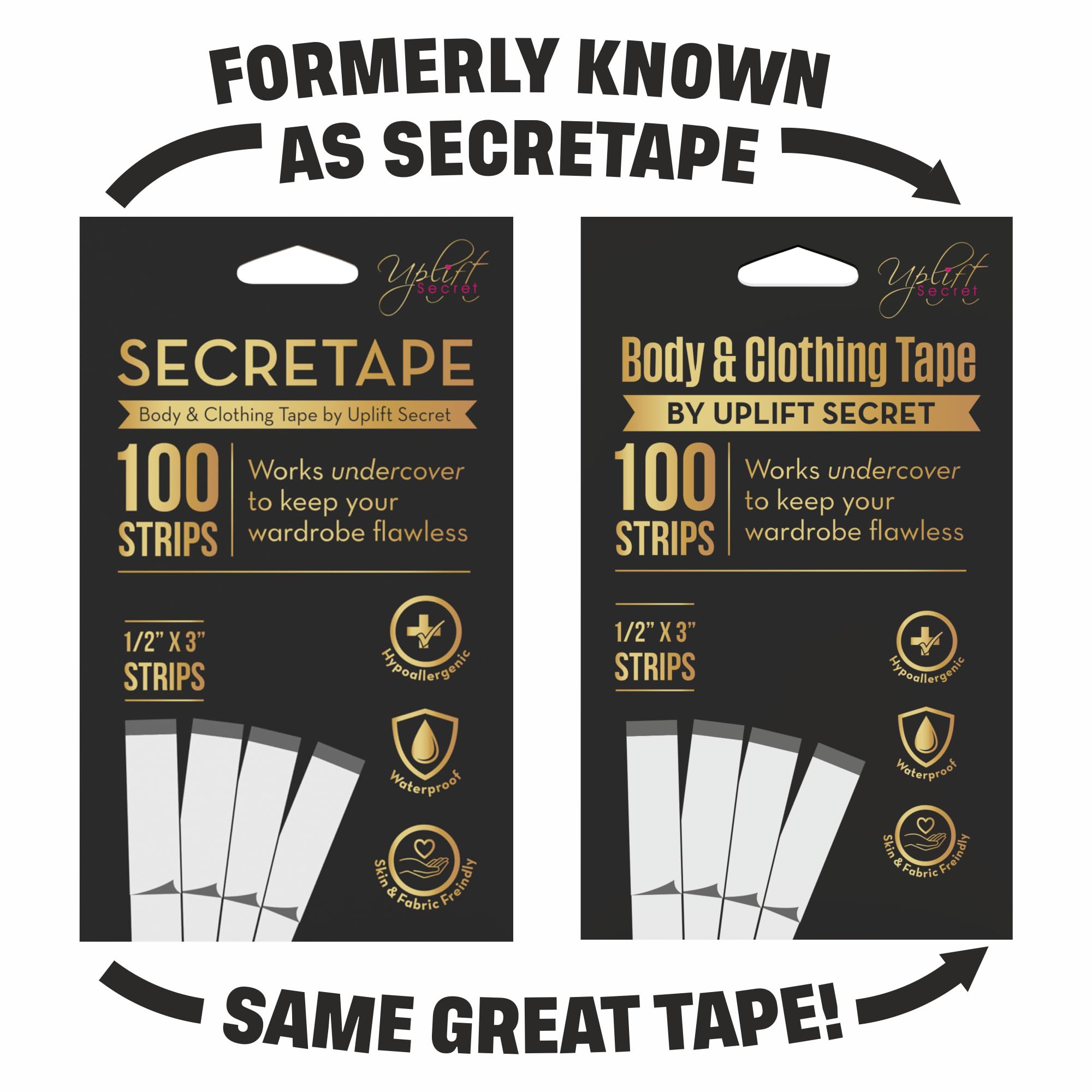 Fashion Clothing Tape Double Sided - Clear Tape for Clothes, Body, and All Skin Shades