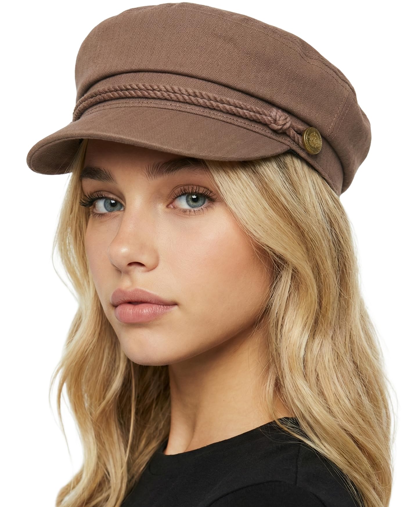 Funky Junque Newsboy Hat for Women – Trendy Greek Fisherman Cap, Classic Women's Baker Boy Newsies Hat, Ladies Fashion Caps