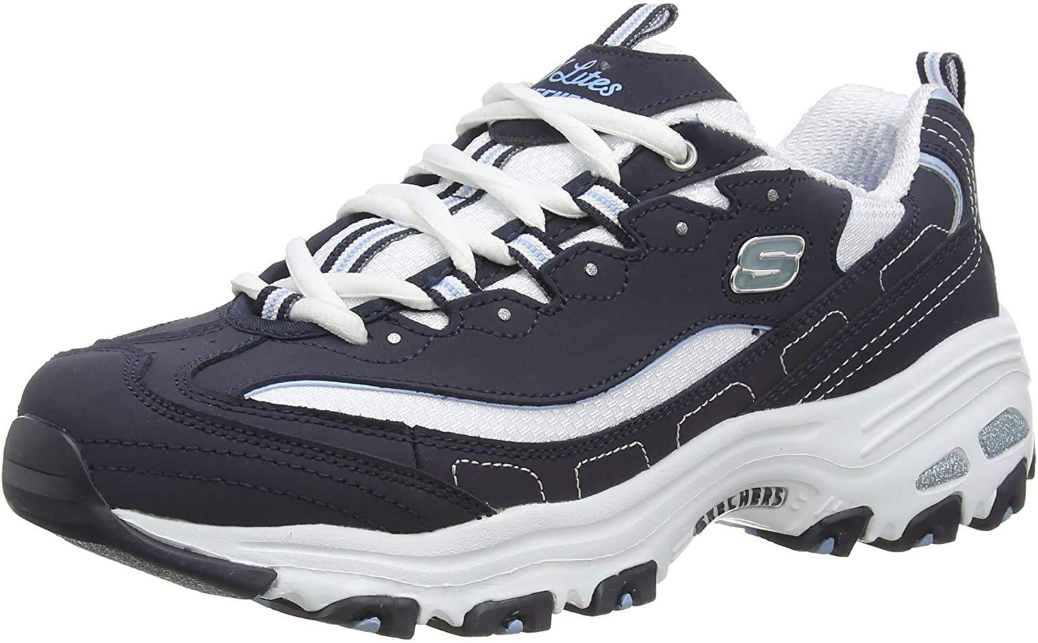 Skechers Women's D'lites Life Saver Memory Foam Lace-up Sneakers
