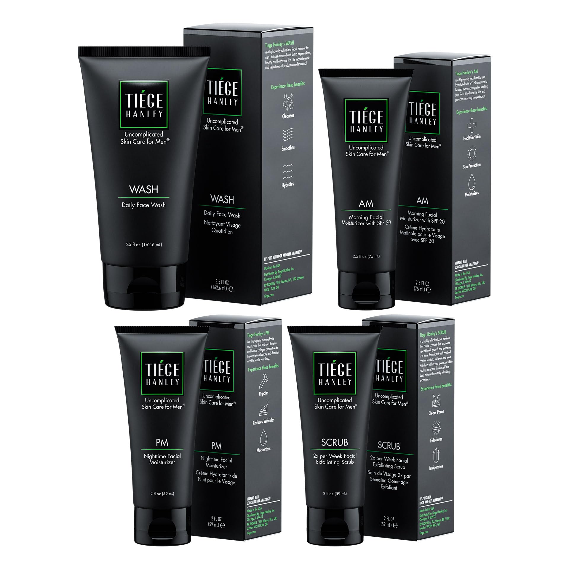 Tiege Hanley Men’s Skin Care Set 30 & 90 Days Routine
