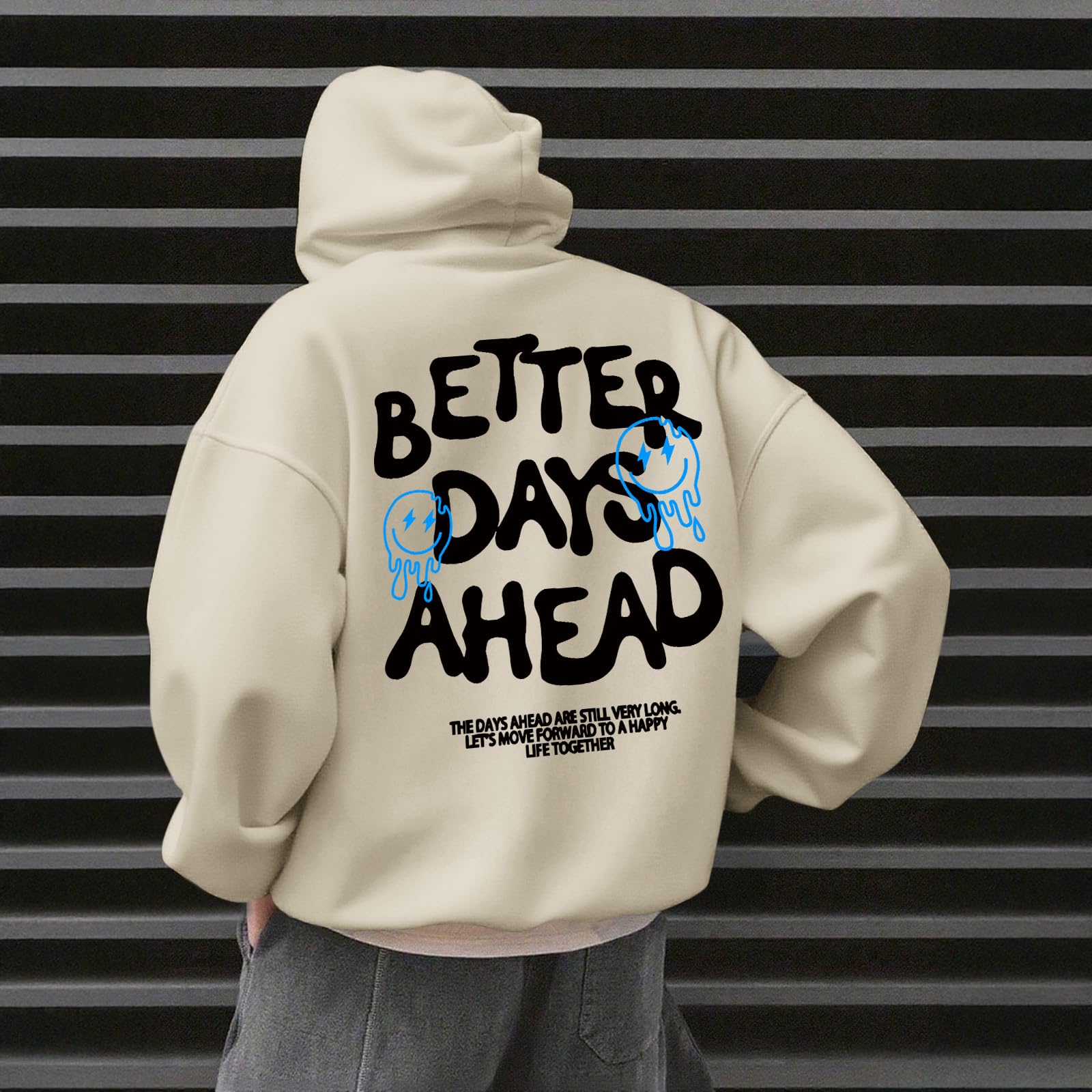 Lubpow Funny Hoodies for Men Vintage Graphic Y2k Hoodie Inspirational Saying Sweatshirts Casual Streetwear Pullovers Tops