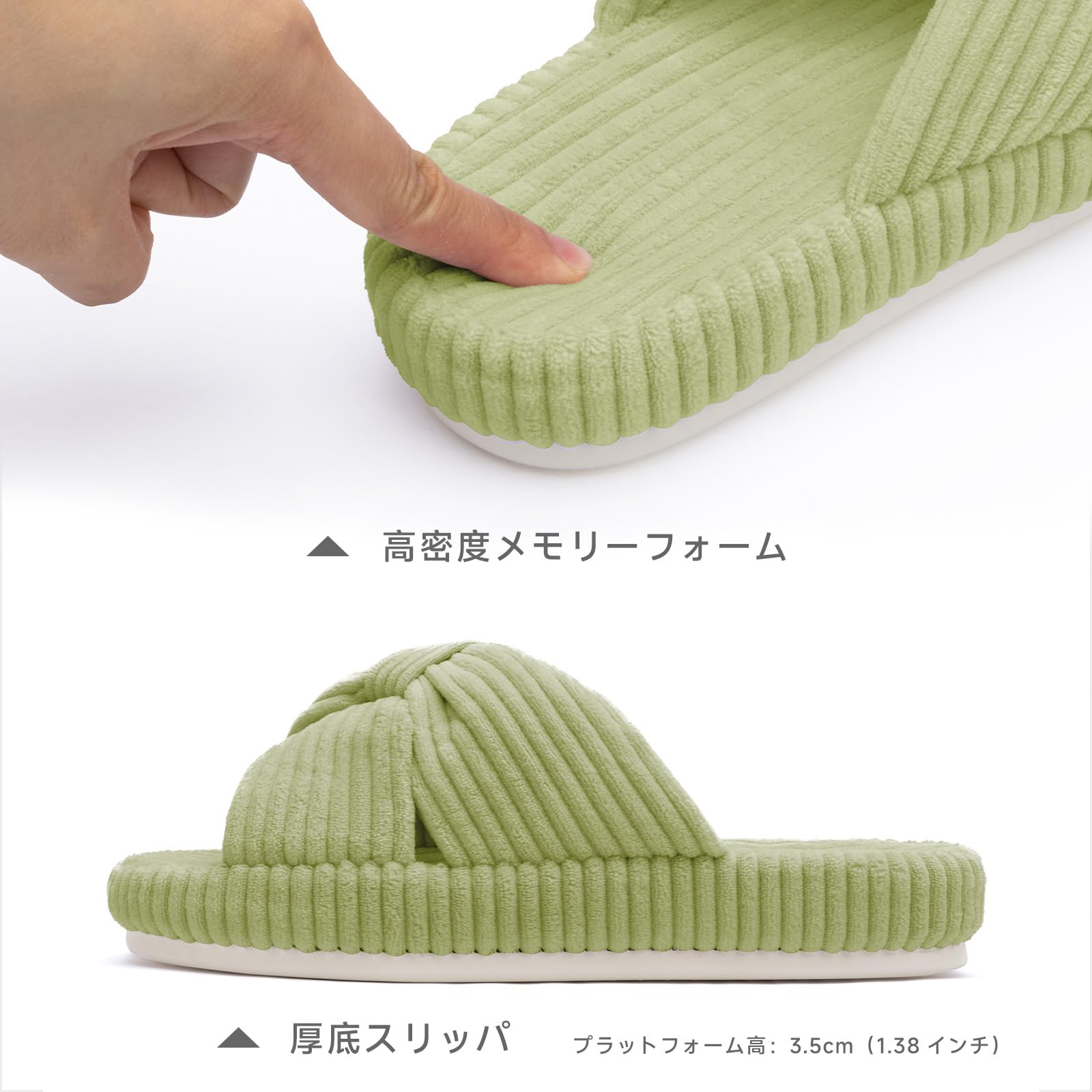 Chantomoo Slippers for Women Memory Foam House Bedroom Corduroy Bow Crossbands Slipper Shoes Comfy Trendy Gift Slippers
