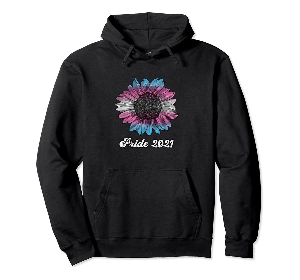 Transgender Tie Dye Sunflower Trans Hoodie - Casual Everyday Wear Unisex