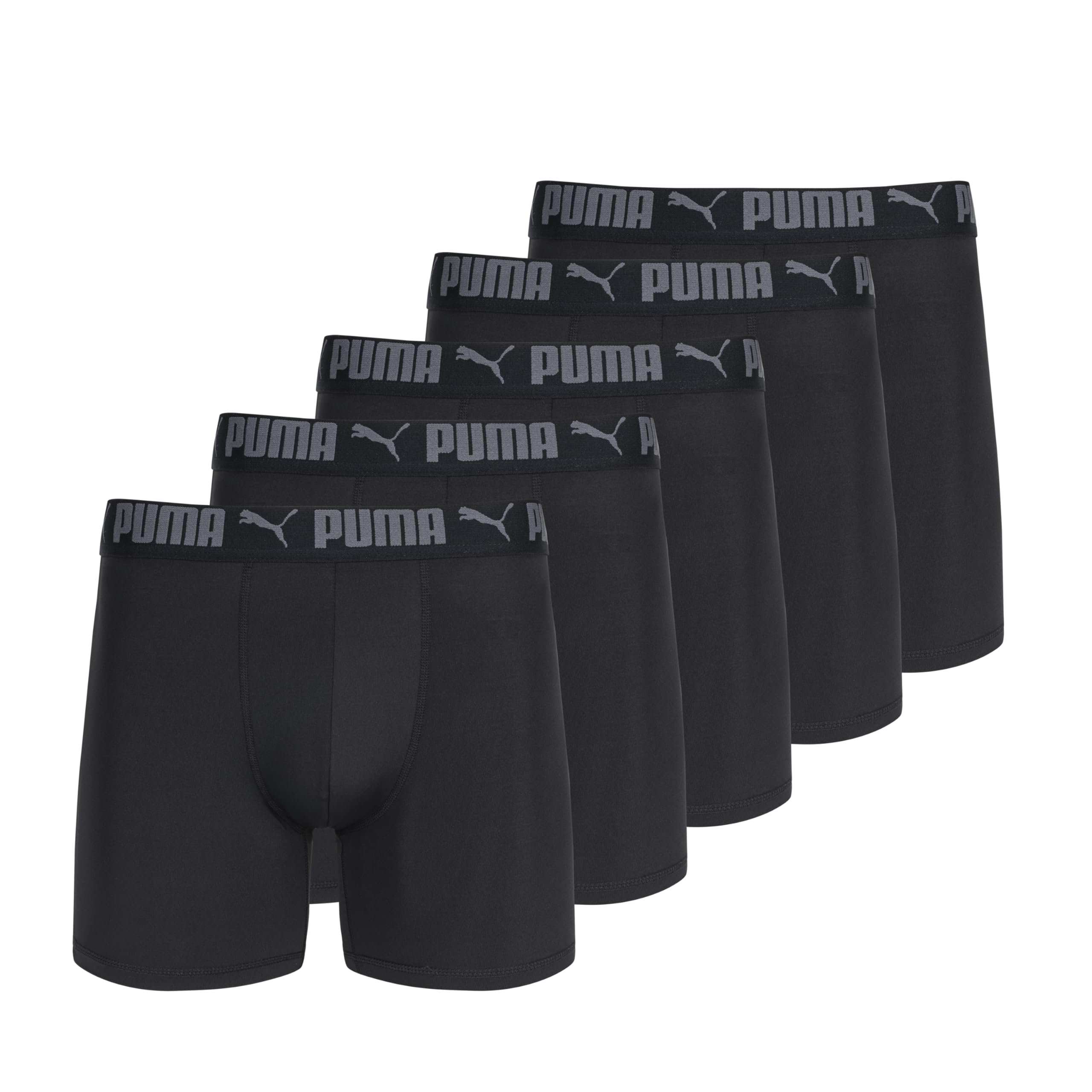 PUMA Men's 5 Pack Performance Boxer Briefs