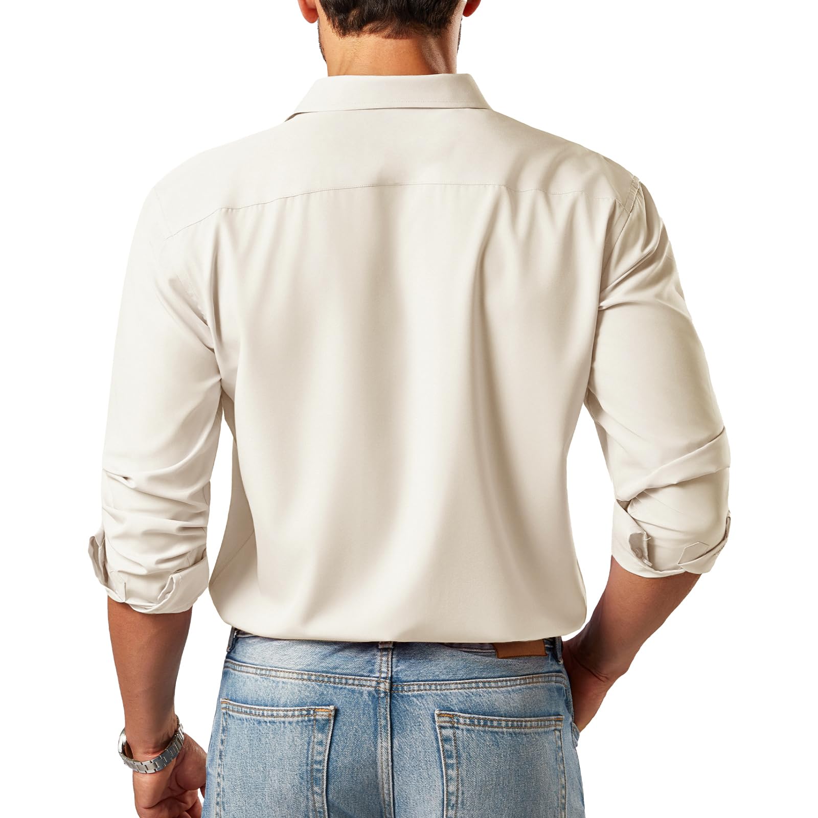BEFRIED Dress Shirts for Men Big and Tall(XL Big-6XL Big Tall) Button Down Long Sleeve Tuxedo Business Casual Collared Shirt