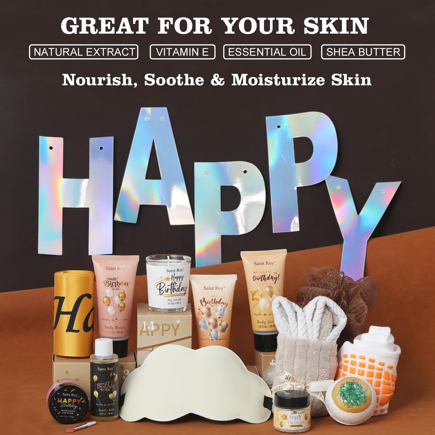 Gift Basket For Women, Spa Set of Home Spa Set, Beauty Personal Care Set, Spa Self Care Kit
