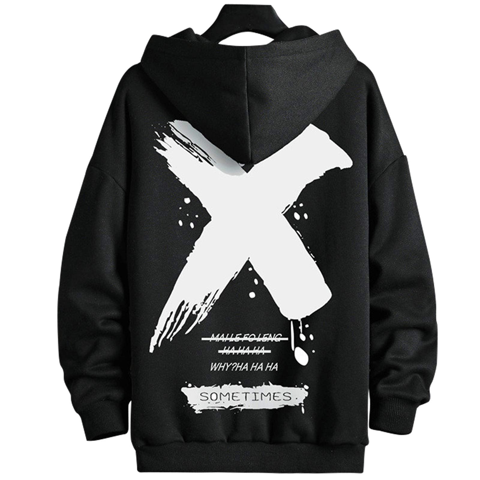 Covisoty Mens Casual Cotton Hoodies Contrast Color Pullover Mens Patchwork Hooded Sweatshirt Casual Long Sleeve