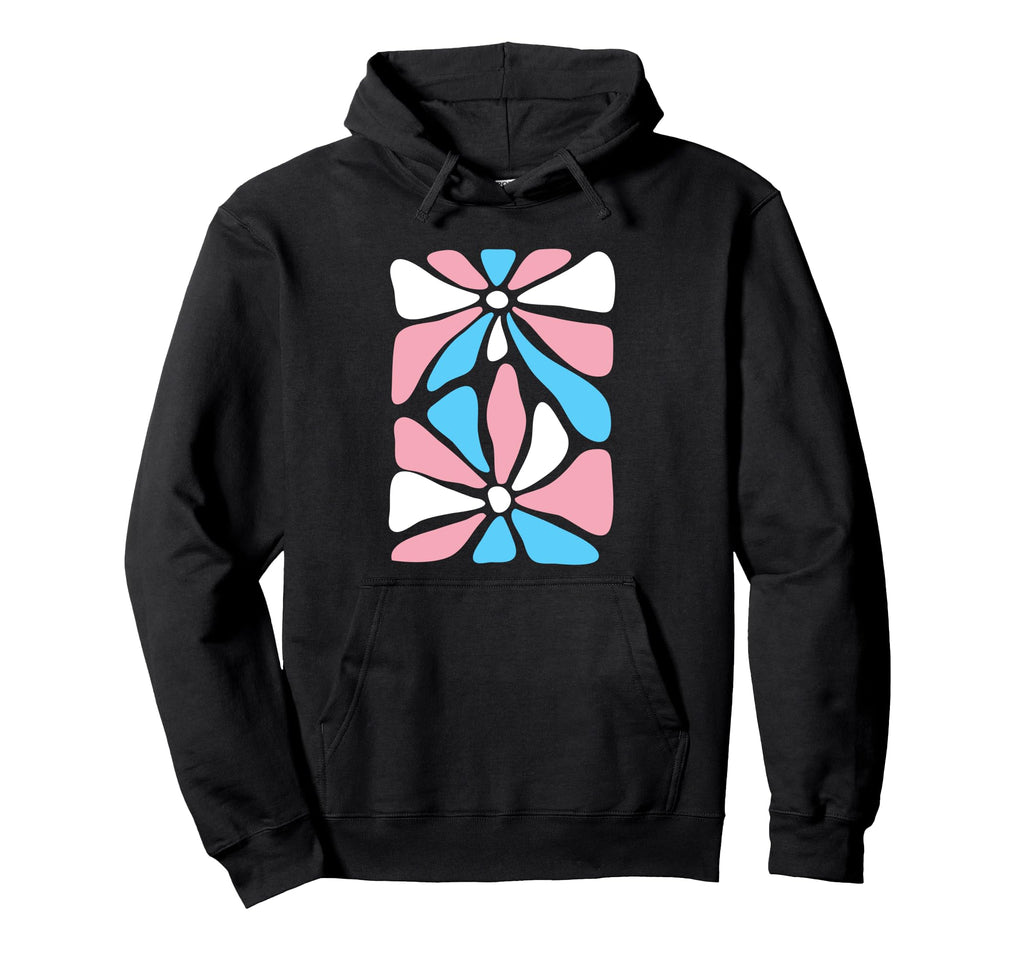 Trans Pride Flower Lgbtq Support Hoodie - Aesthetic Graphic Men Women