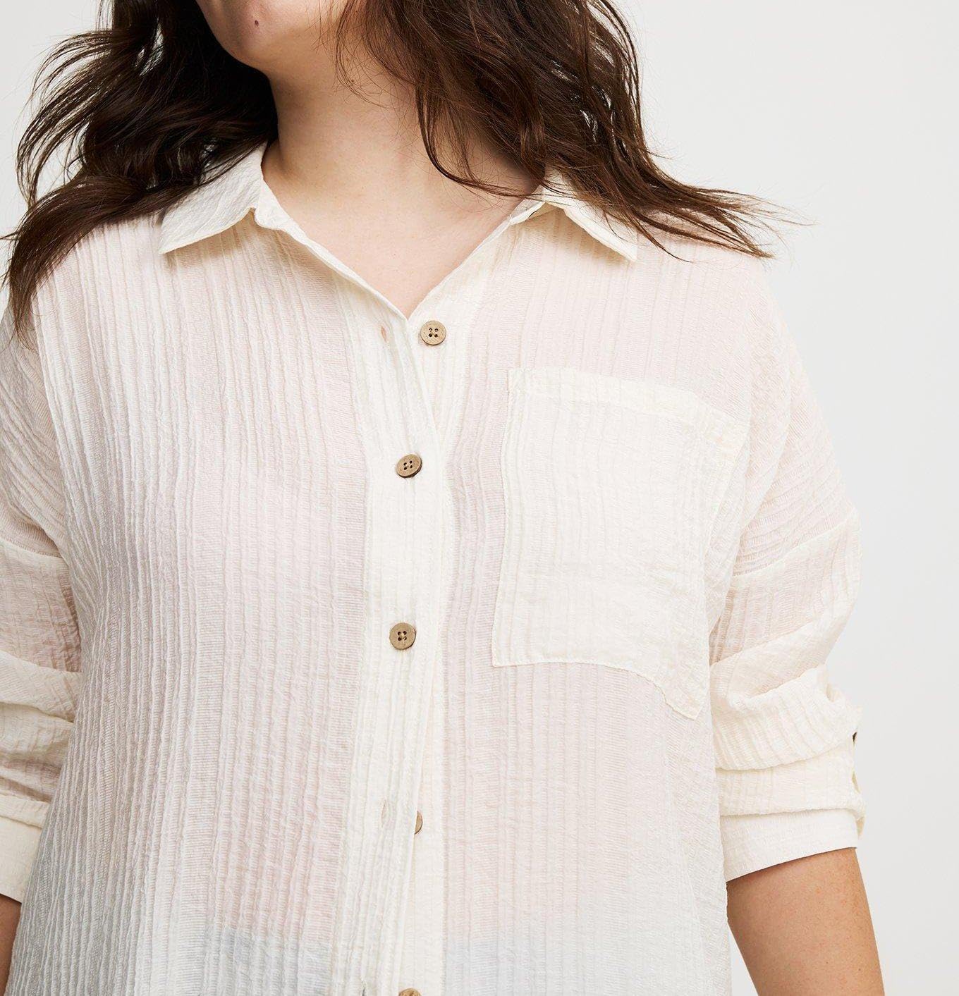 Torrid Women's Plus Size Button-Up Kimono Shirt