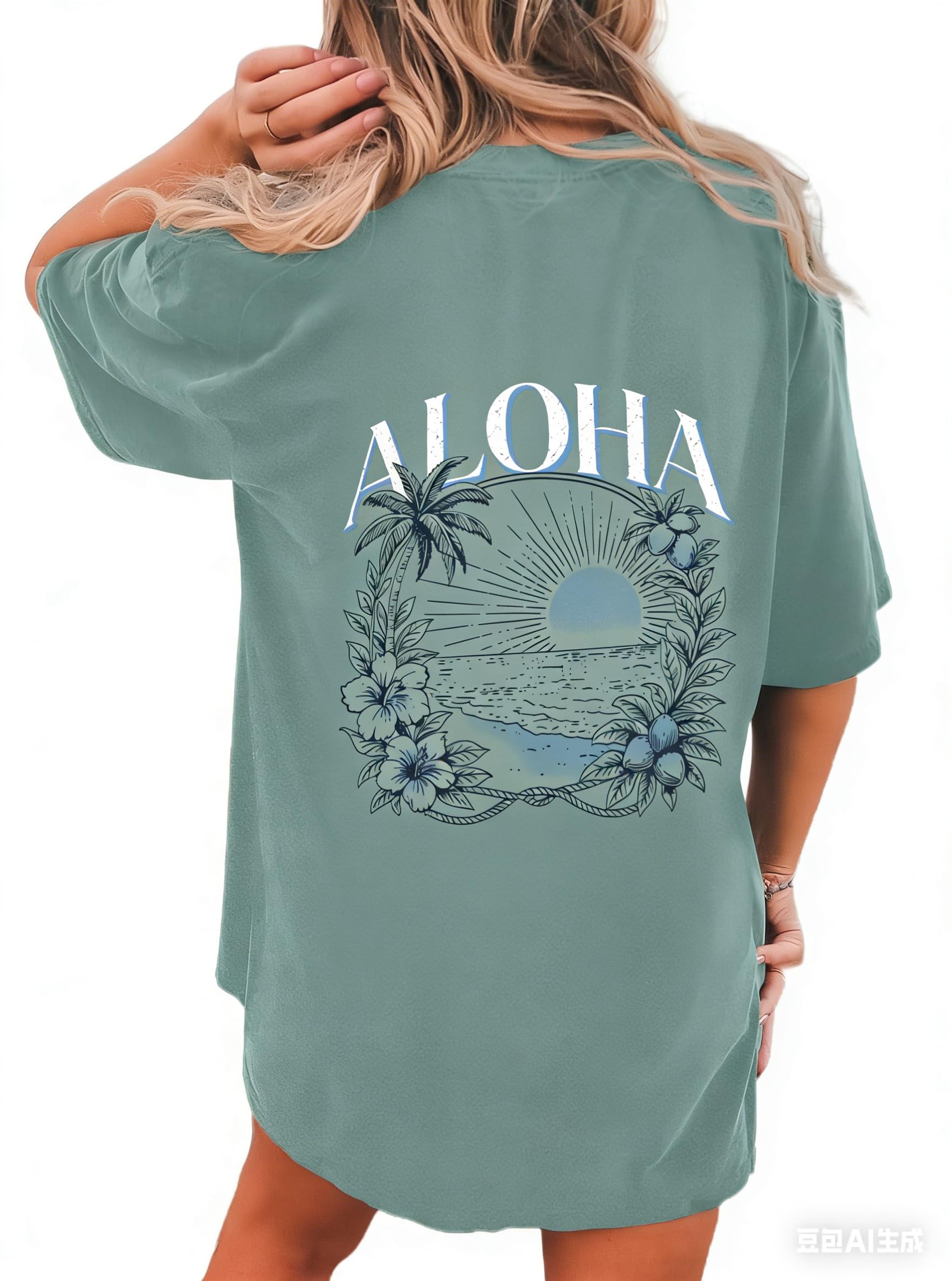 CSDAJIO Women's Trendy Oversized T Shirt Graphic Tee Crewneck Short Sleeve Loose Cute Going Out Summer Tops