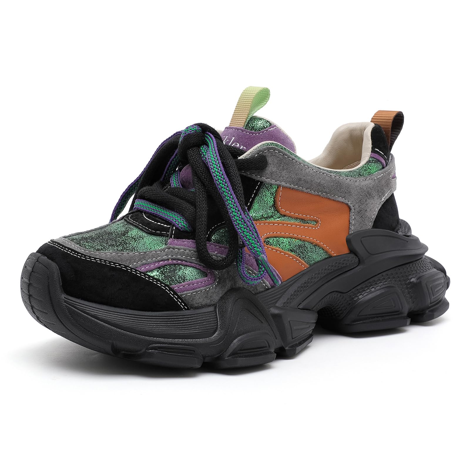 Drikler Women's Chunky Platform Comfort Orthopedic Wedge Walking Shoes Fashion Lace Up Casual Non-Slip Running Shoes