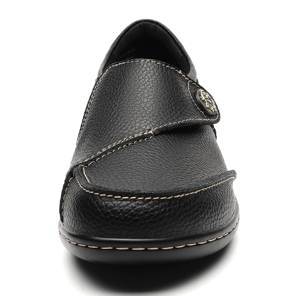 Geoeleph Women's Loafers Casual Slip-Ons Comfort Walking Flats Leather Driving Moccasins