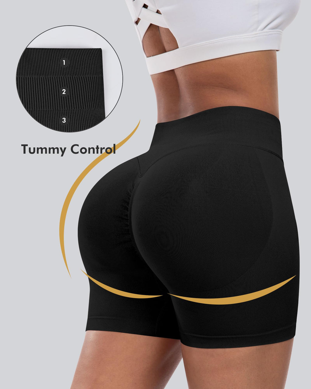 CHRLEISURE Workout Shorts Sets for Women, High Waisted Butt Lifting Scrunch Butt Sports Seamless Gym Shorts