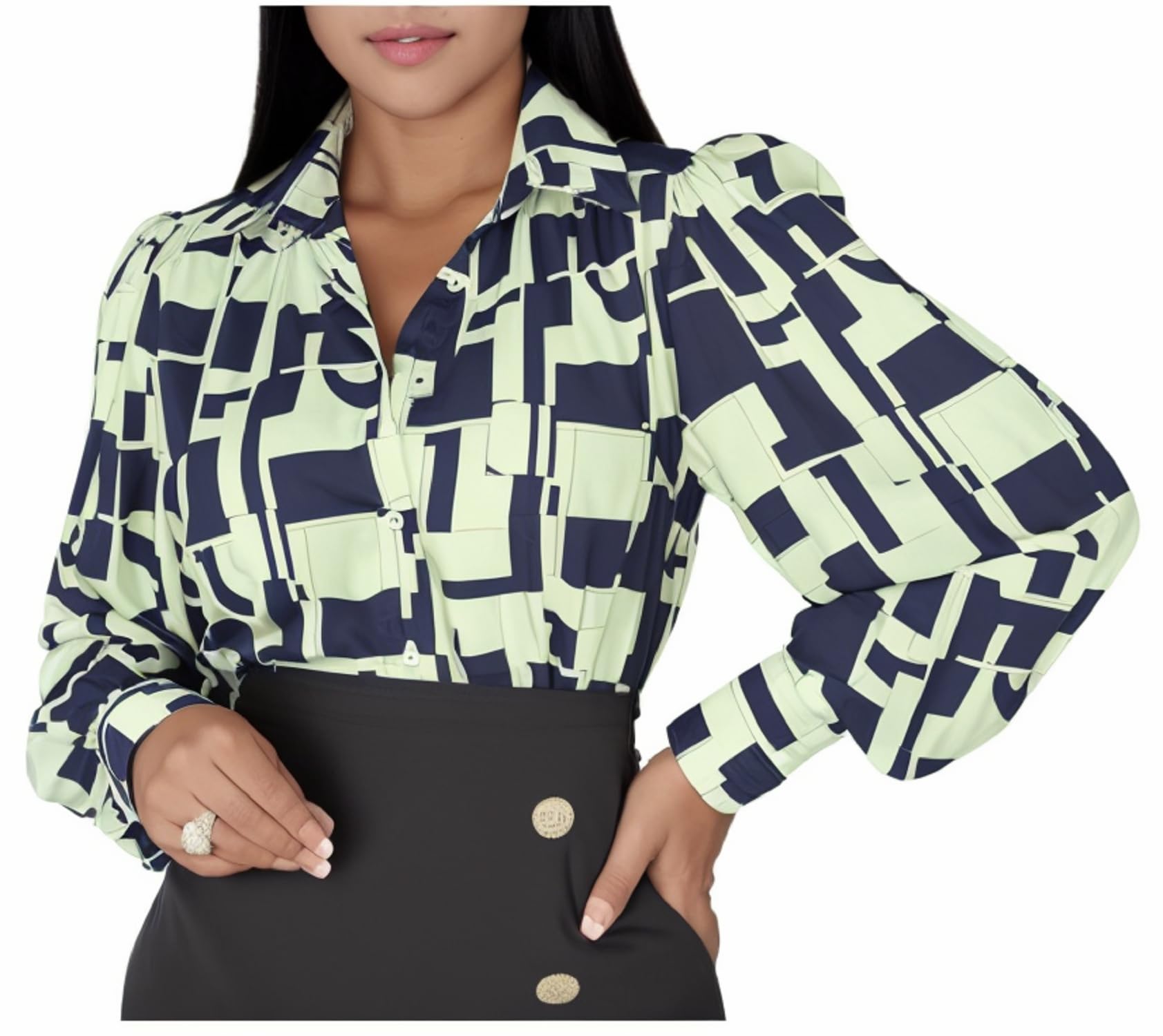 Blouses for Women Dressy Casual Colorful Long Sleeve Shirt Floral Print Tops Loose Collar Sexy T-Shirts Fashion 2023