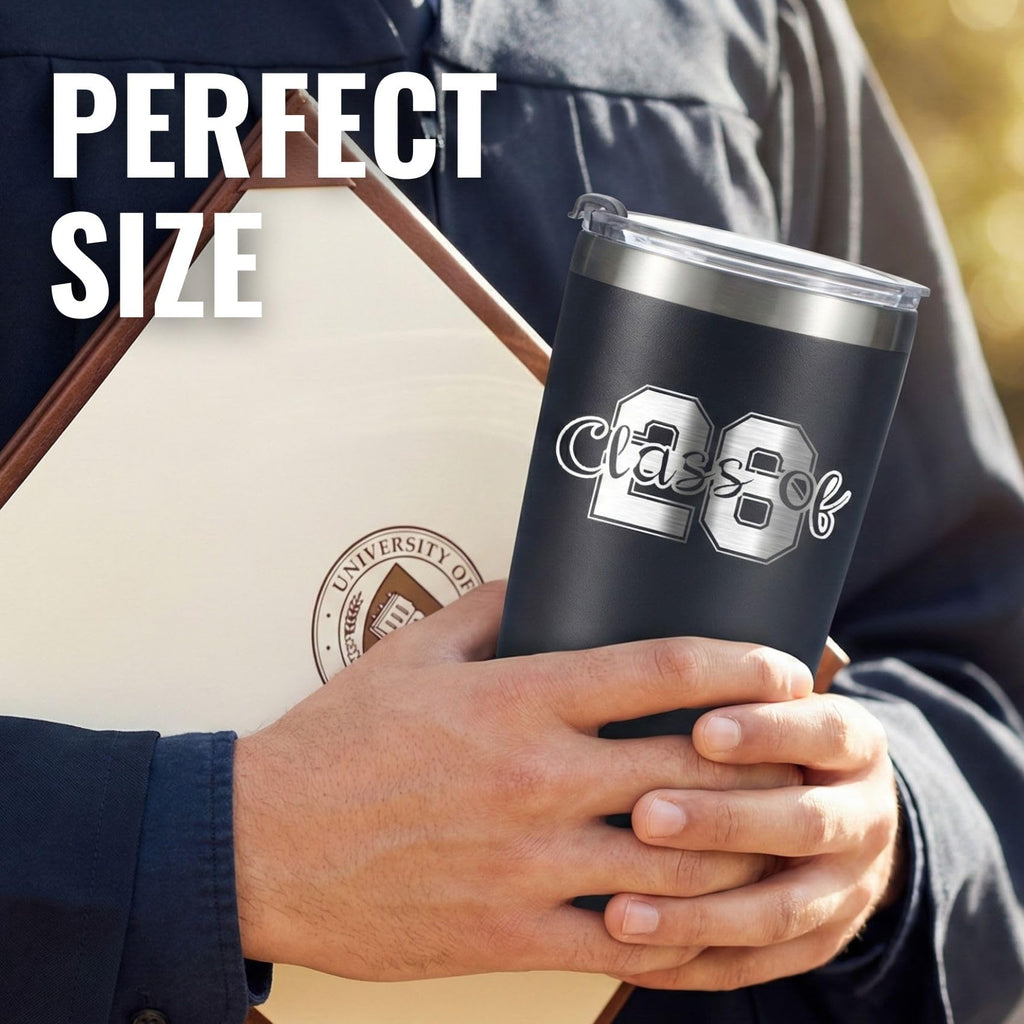 Onebttl Graduation Gifts 2026 - Class of 2026, 20oz Engraved Stainless Steel Insulated Travel Mug as Party Supplies, Decorations, Back to School