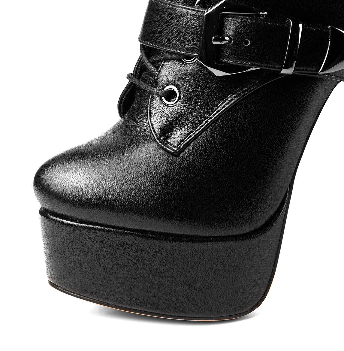 ANN CREEK 'Batian' Ultra High Stiletto Heels Platform Lace Up Boots