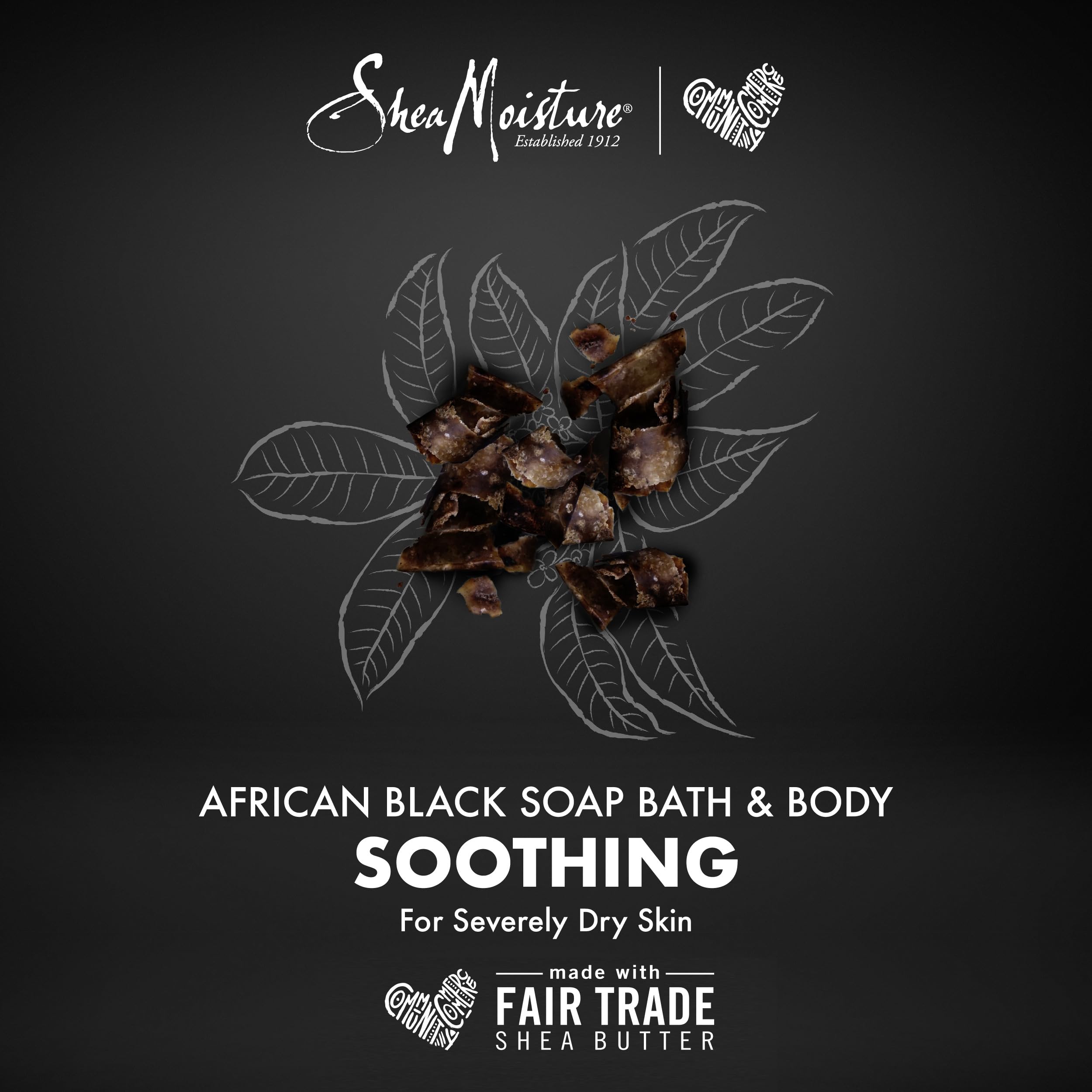 SheaMoisture Bar Soap African Black Soap for Troubled Skin Cleanser with Sh