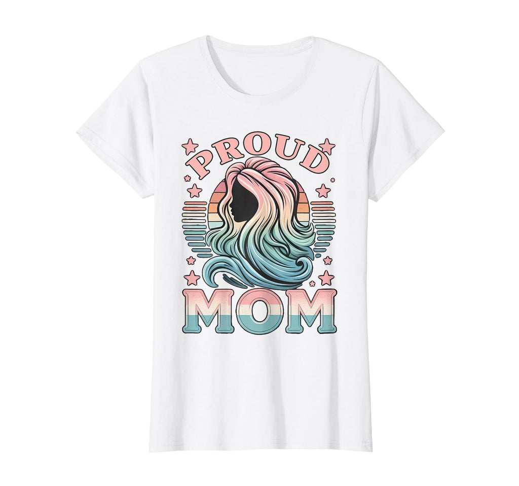 Proud Mom Transgener Lgbtq Rainbow T-Shirt - Fun Novelty Design for Adults