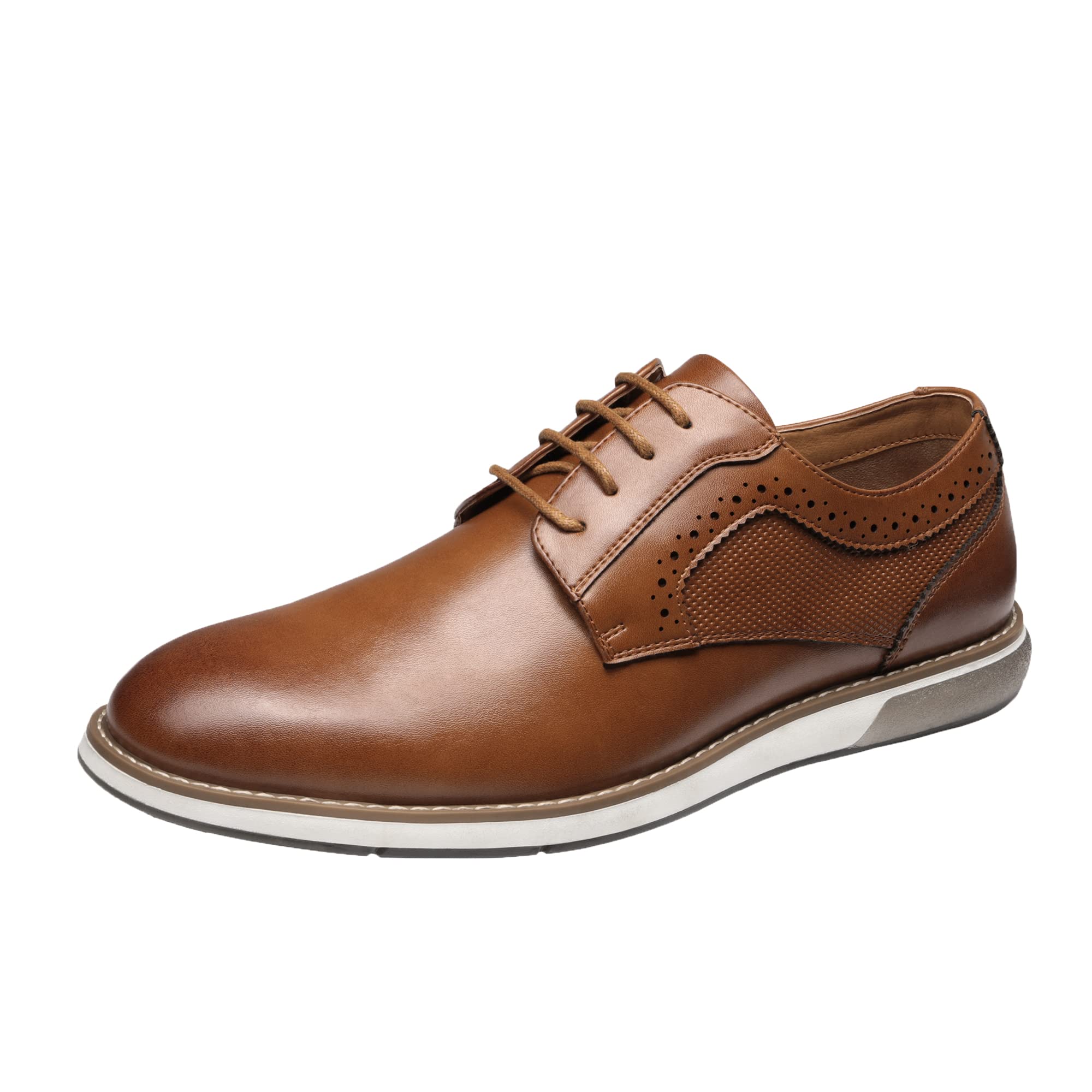Bruno Marc Men's Casual Dress Sneaker Shoes, Business Formal Derby Plain Toe Oxfords Crossflex GentEdge