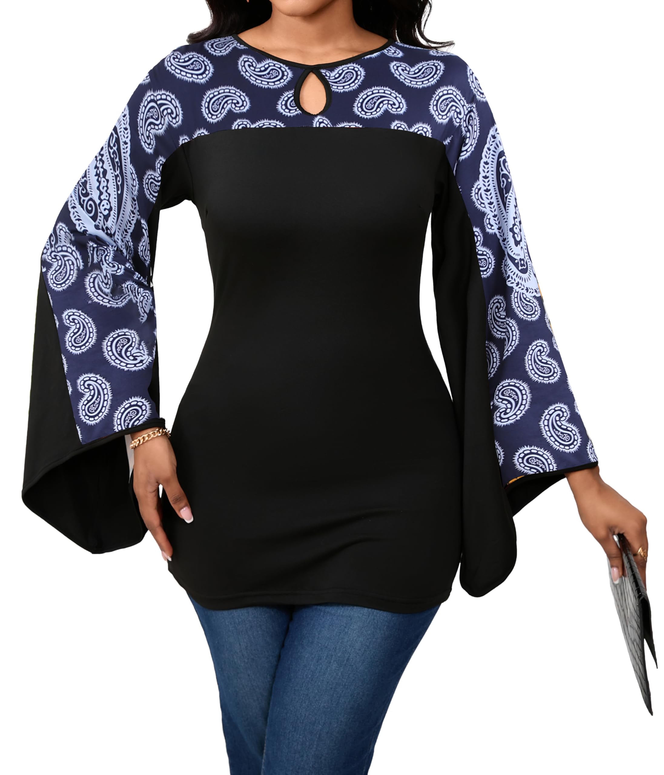 Sexy Floral Blouse for Women Casual Long Sleeve Button Down T-Shirt Simple V Neck Loose Tops Shirts Dress