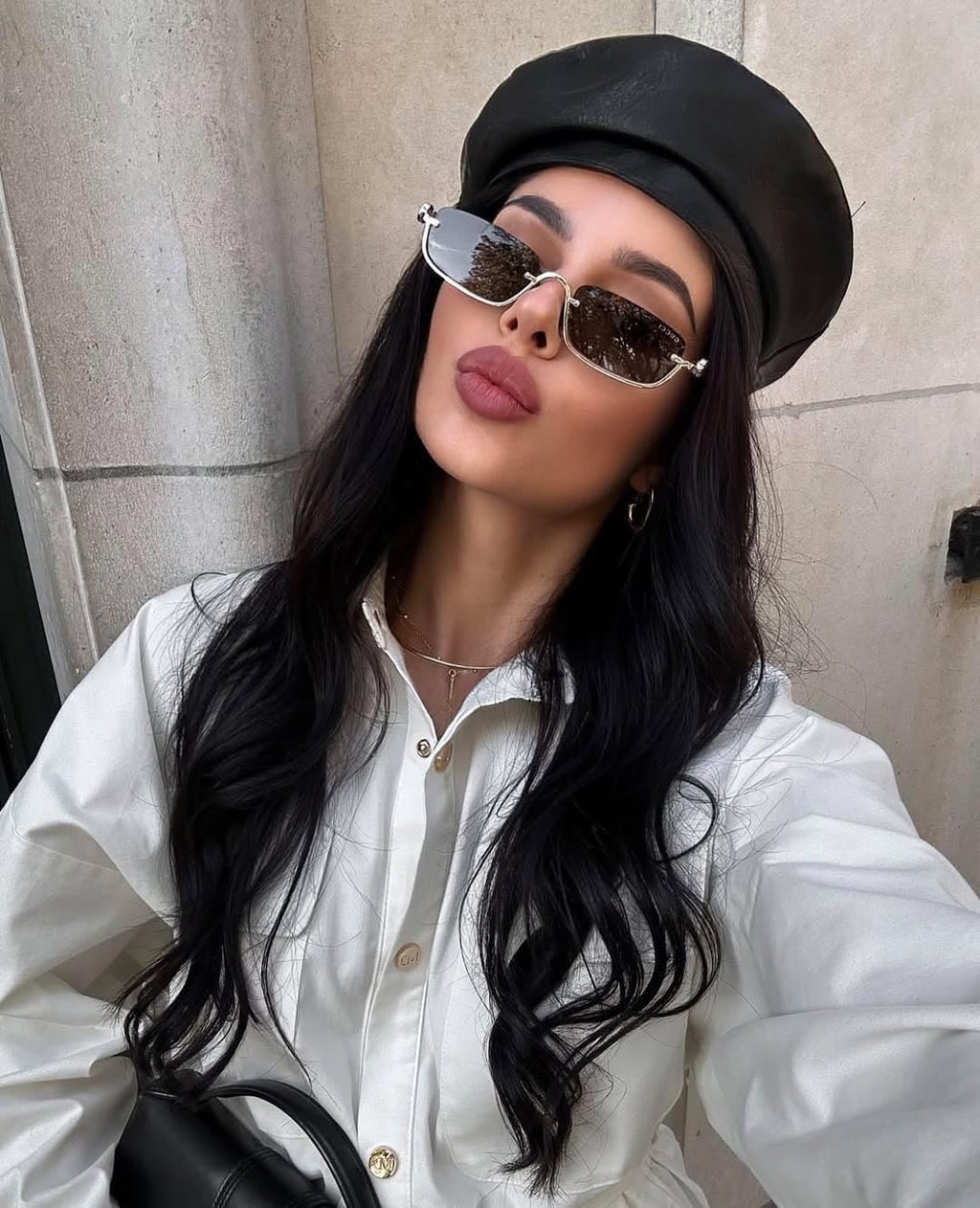 TYA Retro Y2k Sunglasses for Women Men,Trendy Semi-Rimless Sun Glasses Irregular Narrow Gold Sunnies UV400