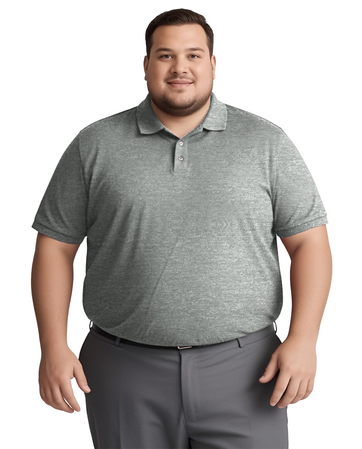 Yuyapu Big and Tall Polo Shirts for Men Short Sleeve Casual Cotton Mens Golf Shirt Classic Button Down Sport Work Shirts