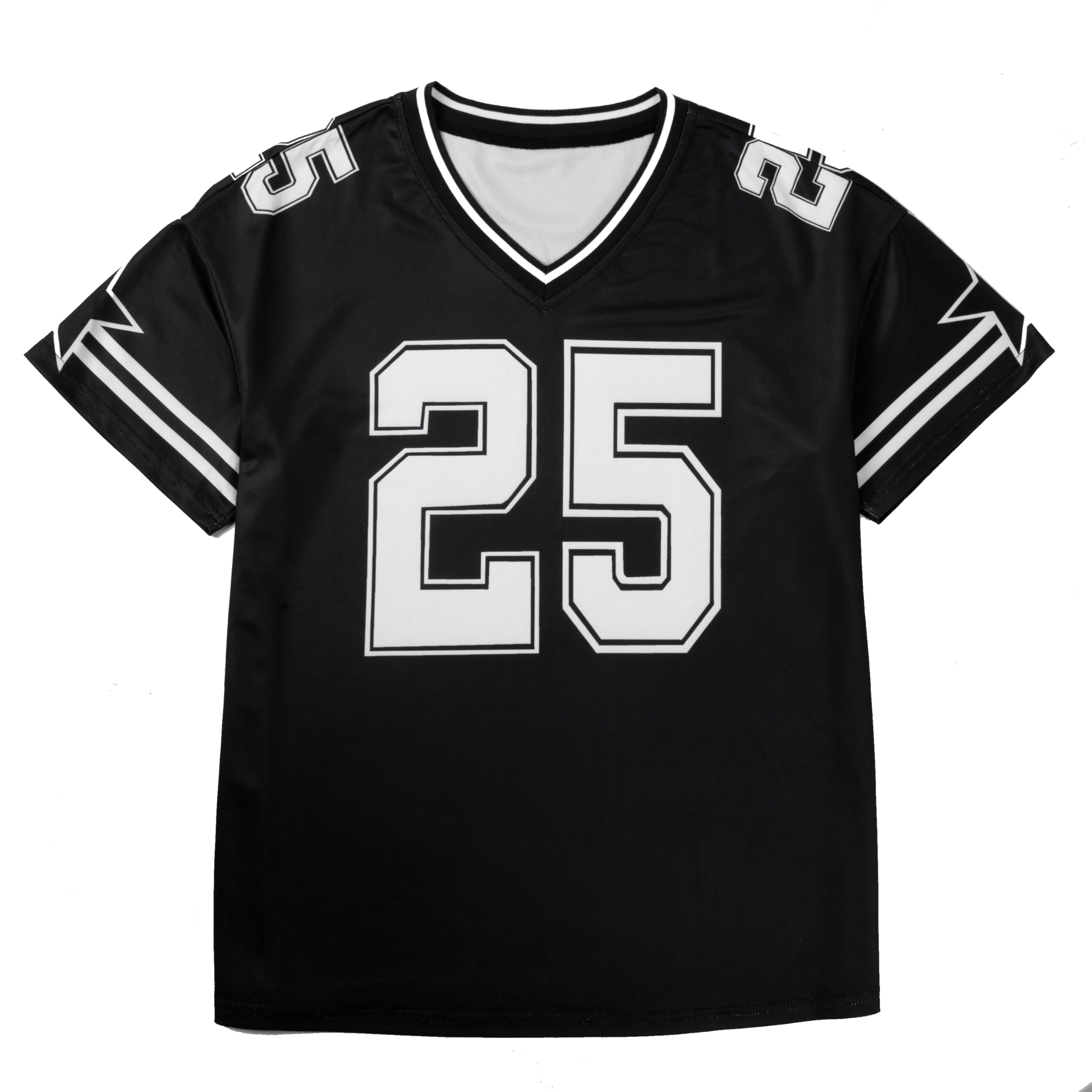 Jersey Shirts for Women Y2k Graphic Tees V Neck Baggy Streetwear Number Oversized T Shirt Summer Tops
