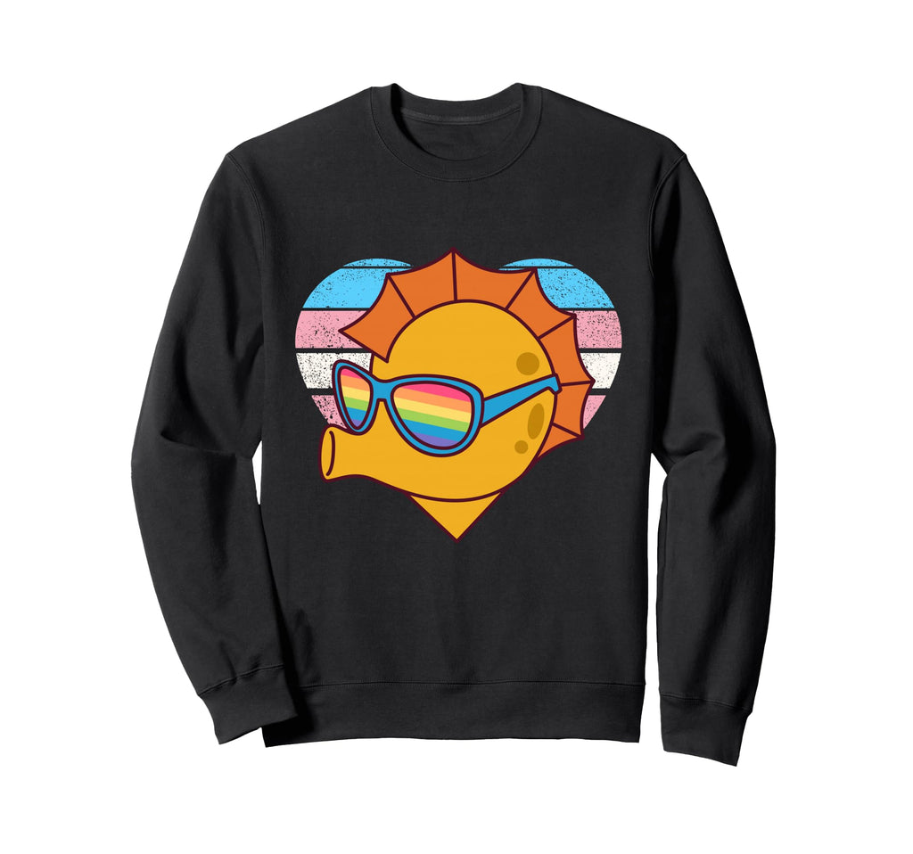 Seahorse Pride Trans Flag Rainbow Sweatshirt - Aesthetic Graphic Men Women