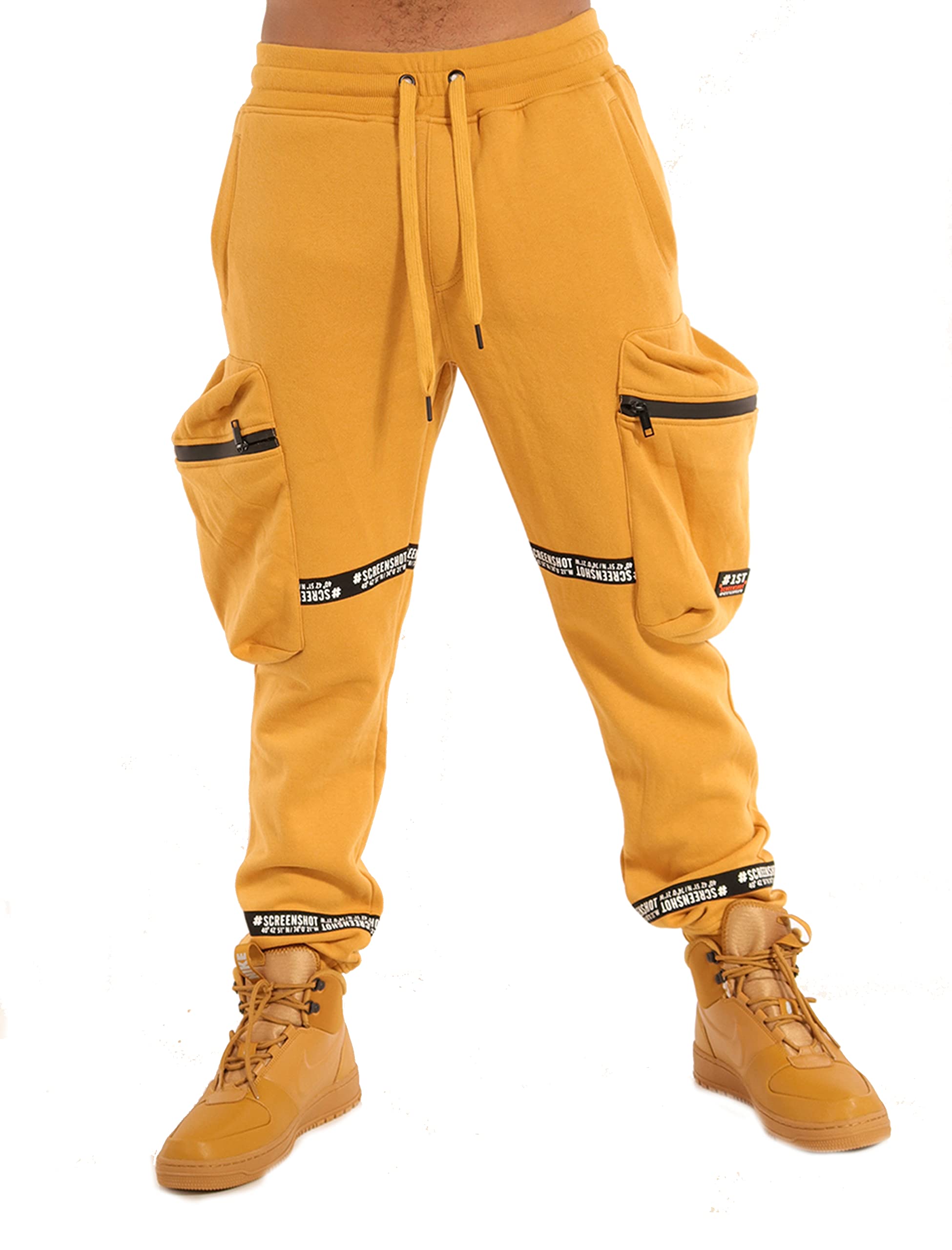 SCREENSHOT Mens Urban NYC Graffiti Hip Hop Fleece Pants Active Fashion Drawstring Sweatpants Bottoms