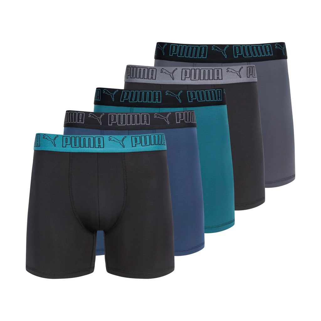 PUMA Men's 5 Pack Performance Boxer Briefs