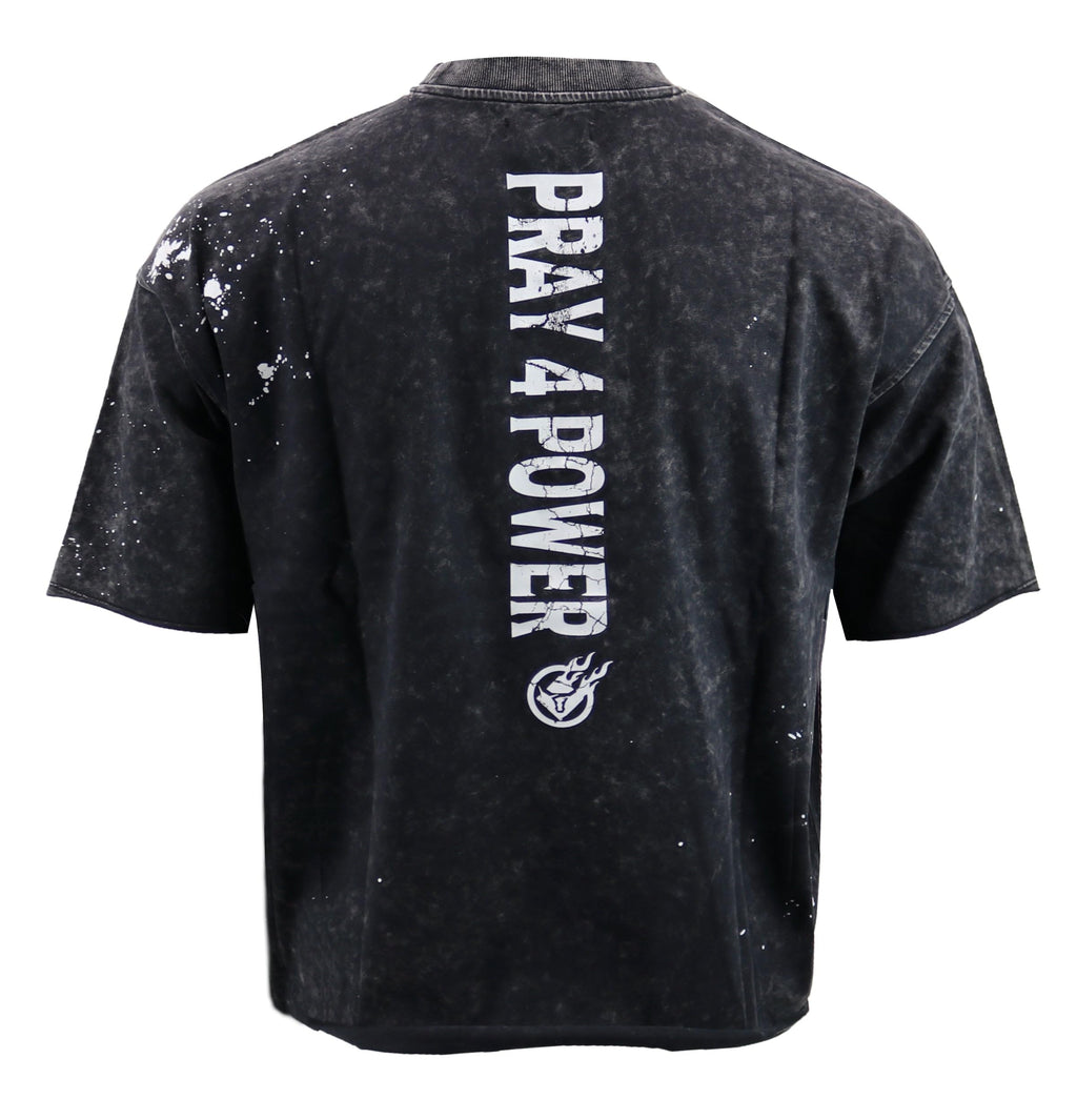 SCREENSHOT Mens Oversized Heavyweight Premium 260GSM 100% Cotton Cropped Boxy Streetwear Fit Rhinestone Designer Tee