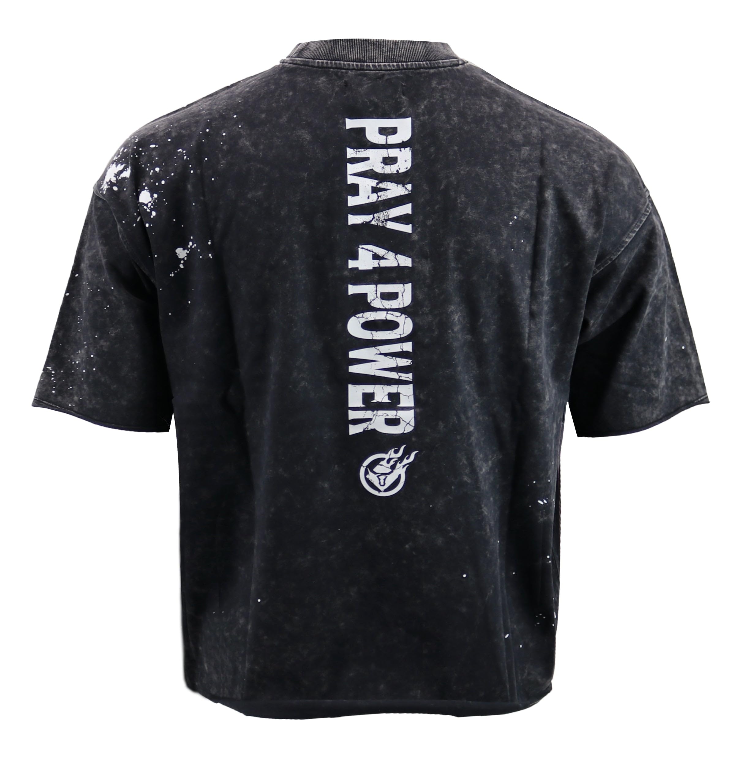 SCREENSHOT Mens Oversized Heavyweight Premium 260GSM 100% Cotton Cropped Boxy Streetwear Fit Rhinestone Designer Tee