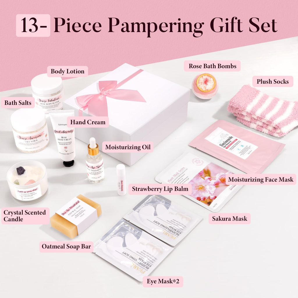 Spa Gifts for Women, Home SPA Kit Bath Set Self Care Package