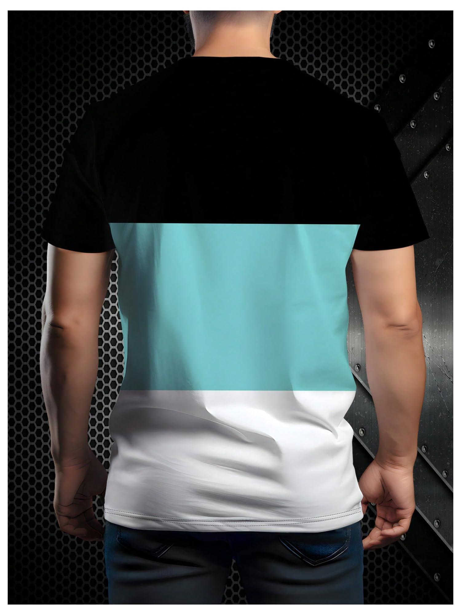 SOLY HUX Men's Casual T Shirts Short Sleeve Crew Neck Color Block Graphic Tees Shirt Summer Tops