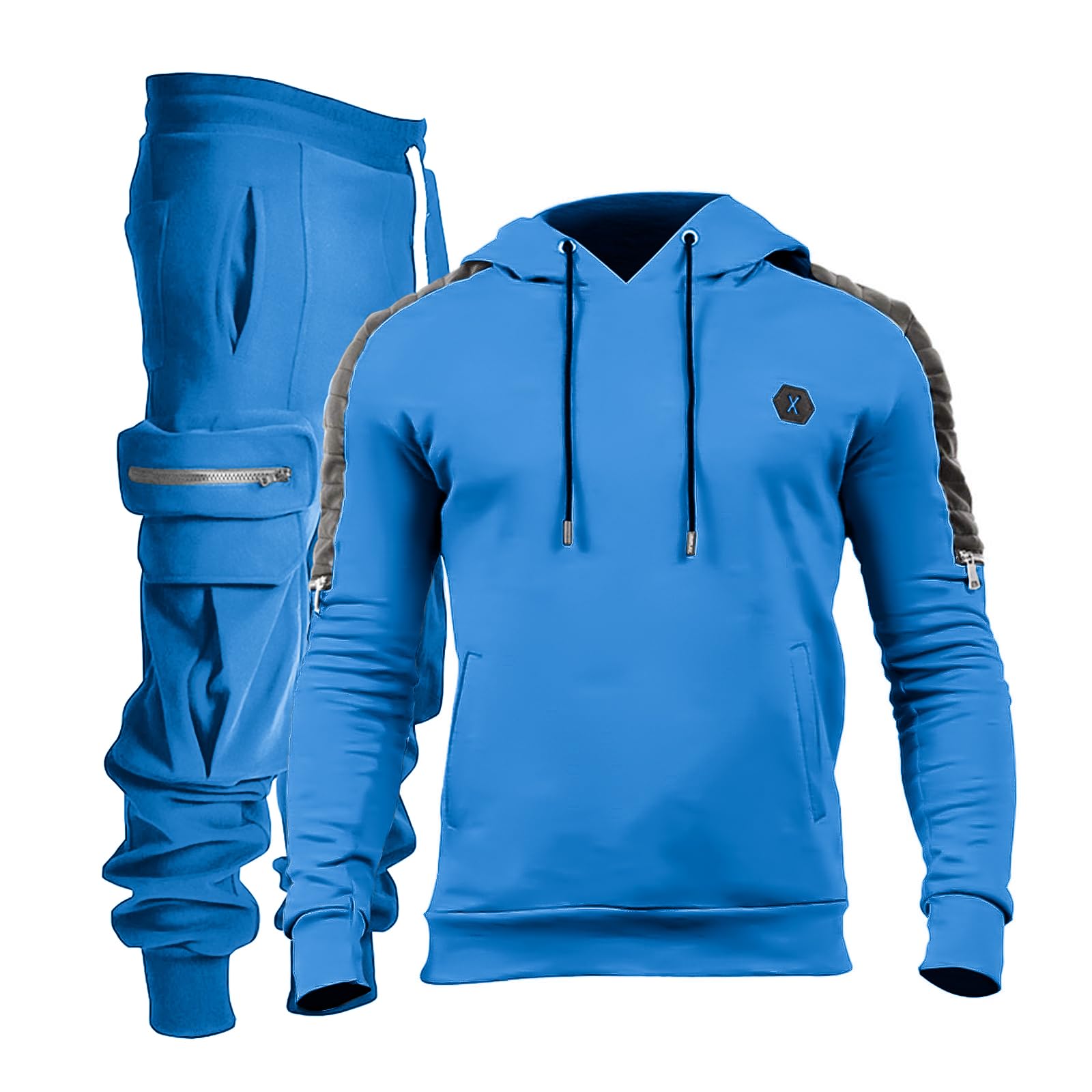 VoLIta Men's Tracksuit 2 Piece Hoodie Athletic Jogging Sweatsuits for Men Casual Sports Long Sleeve Pullover Suit Set