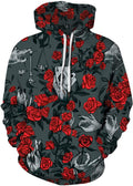 Hwycomfort Men's 3d Printed Novelty Hoodie Hip Hop Hoodies Street Graffiti Sweatshirt Casual Pockets Pullover