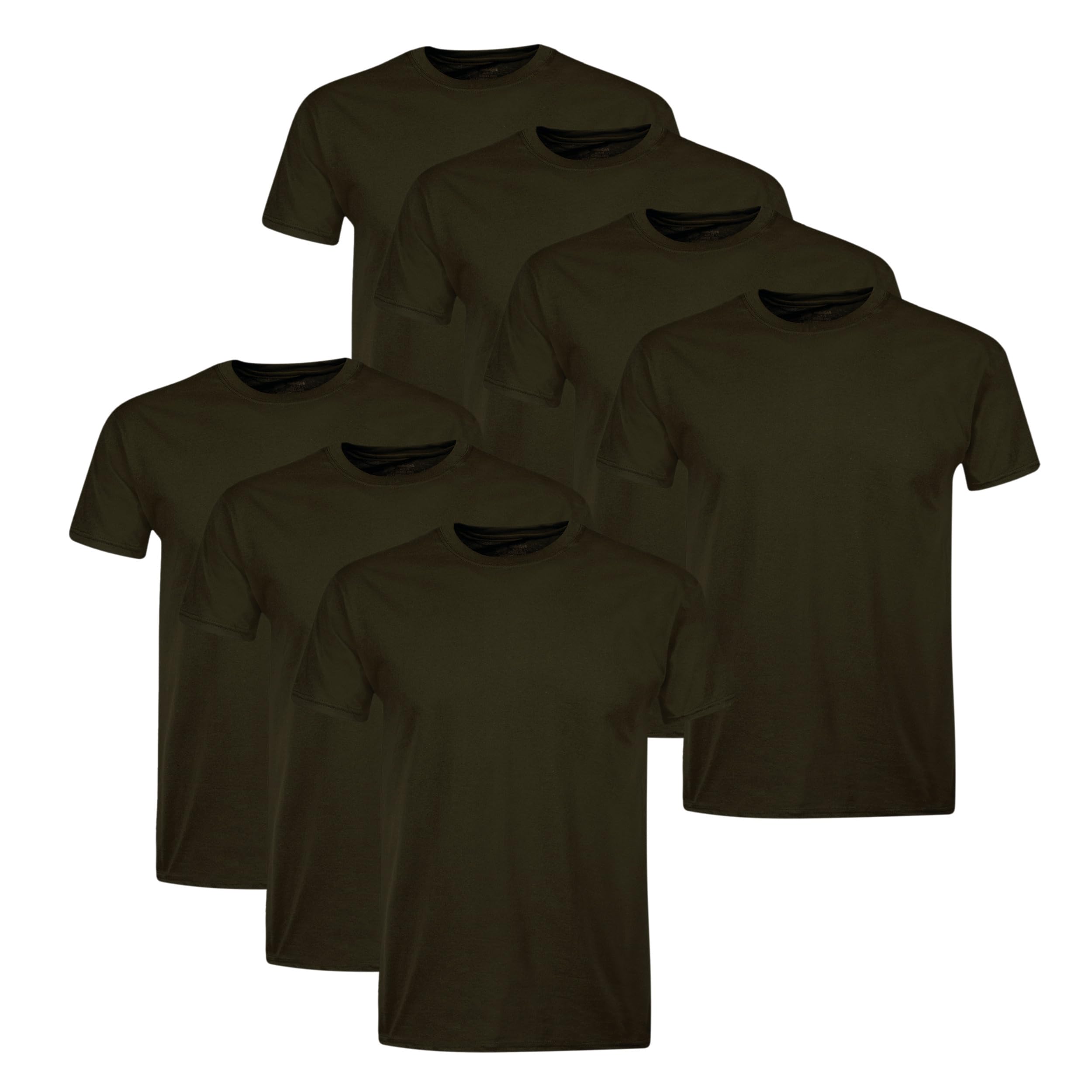 Hanes Men's Undershirt Packs, Stay-Tucked Soft Cotton Undershirts, Best Undershirts for Men, White/Black/Asstd Multipacks