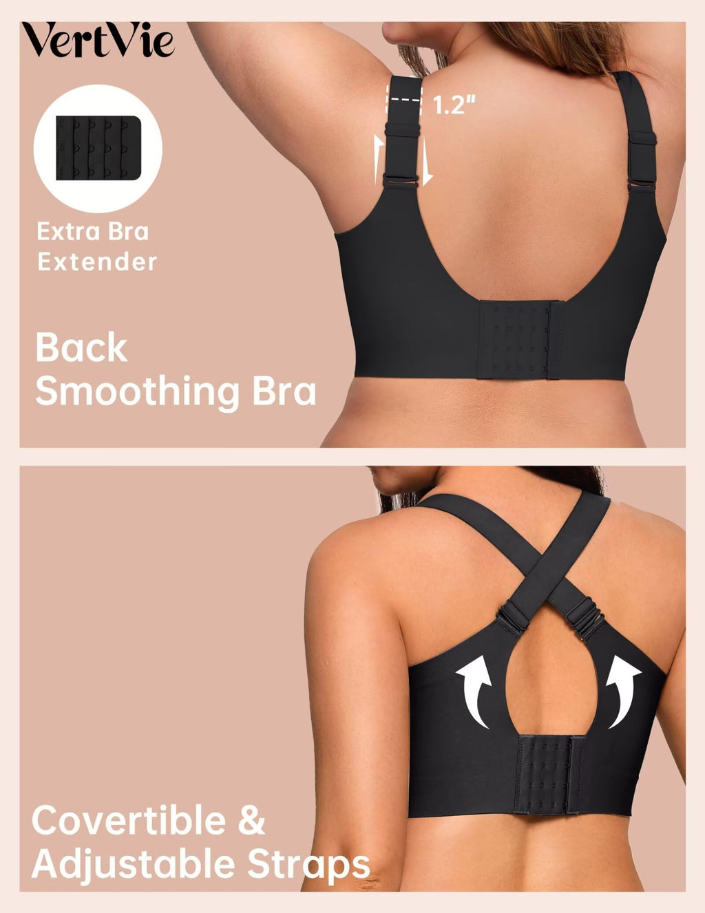 Vertvie Jelly Bras for Women Plus Size Minimizer Soft Wireless Push Up Bra Full Supportive Older Lift Back Coverage Bralette