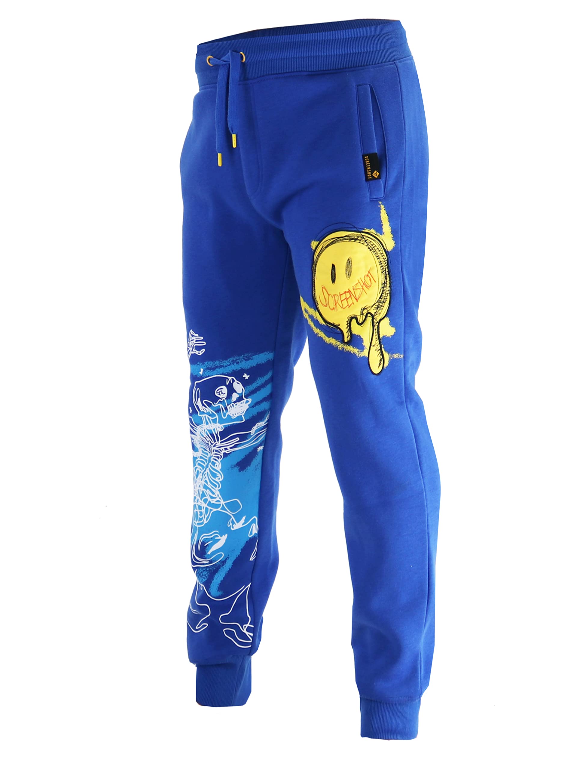 SCREENSHOT Mens Urban NYC Graffiti Hip Hop Fleece Pants Active Fashion Drawstring Sweatpants Bottoms