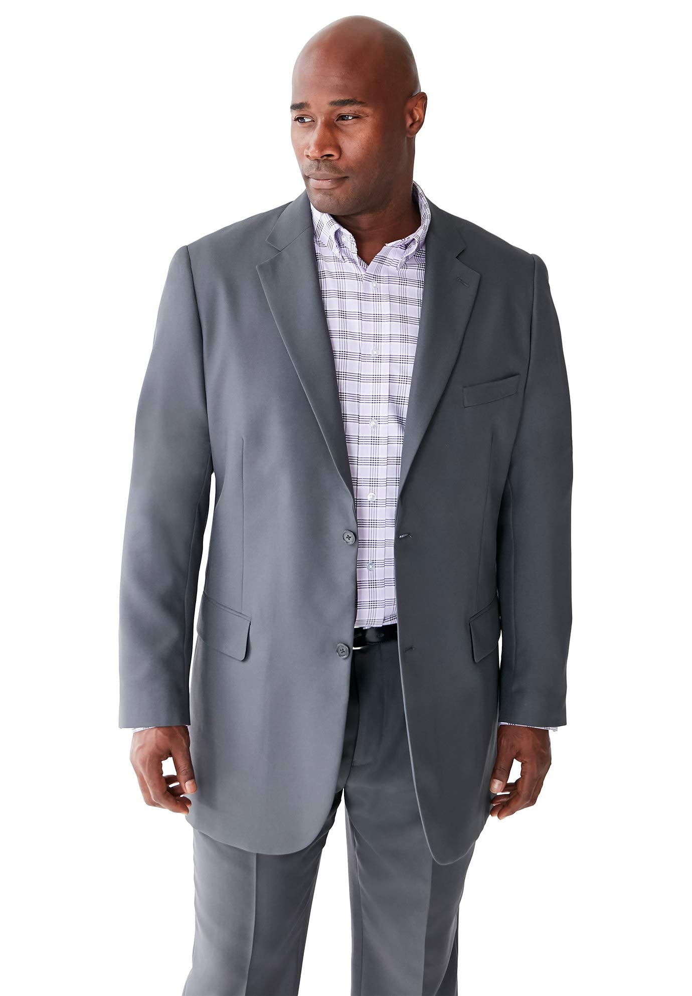 KingSize Men's Big & Tall Easy Movement Two-Button Jacket