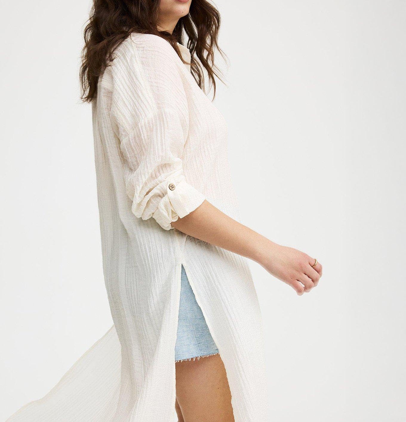 Torrid Women's Plus Size Button-Up Kimono Shirt