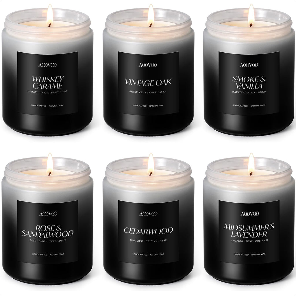 AOOVOO Scented Candles Set - Candles for Home Scented, Soy Wax Candle Gifts Set for Men, Birthday, Valentine, Christmas, Anniversary Present