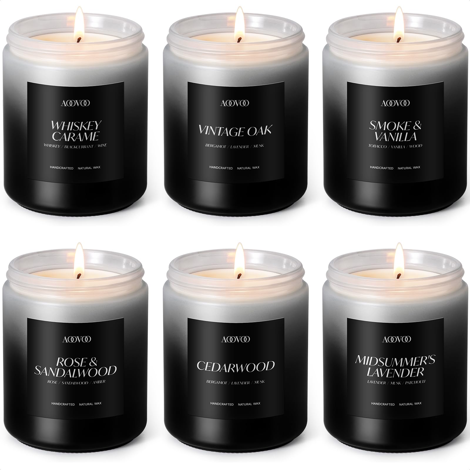 AOOVOO Scented Candles Set - Candles for Home Scented, Soy Wax Candle Gifts Set for Men, Birthday, Valentine, Christmas, Anniversary Present