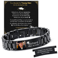 MEALGUET Graduation Gifts for him,Customizable Graduation Bracelet, Inspirational College Graduate Class Of 2026 Gift, Stainless Steel Handsome Link Bracelets for College Graduates
