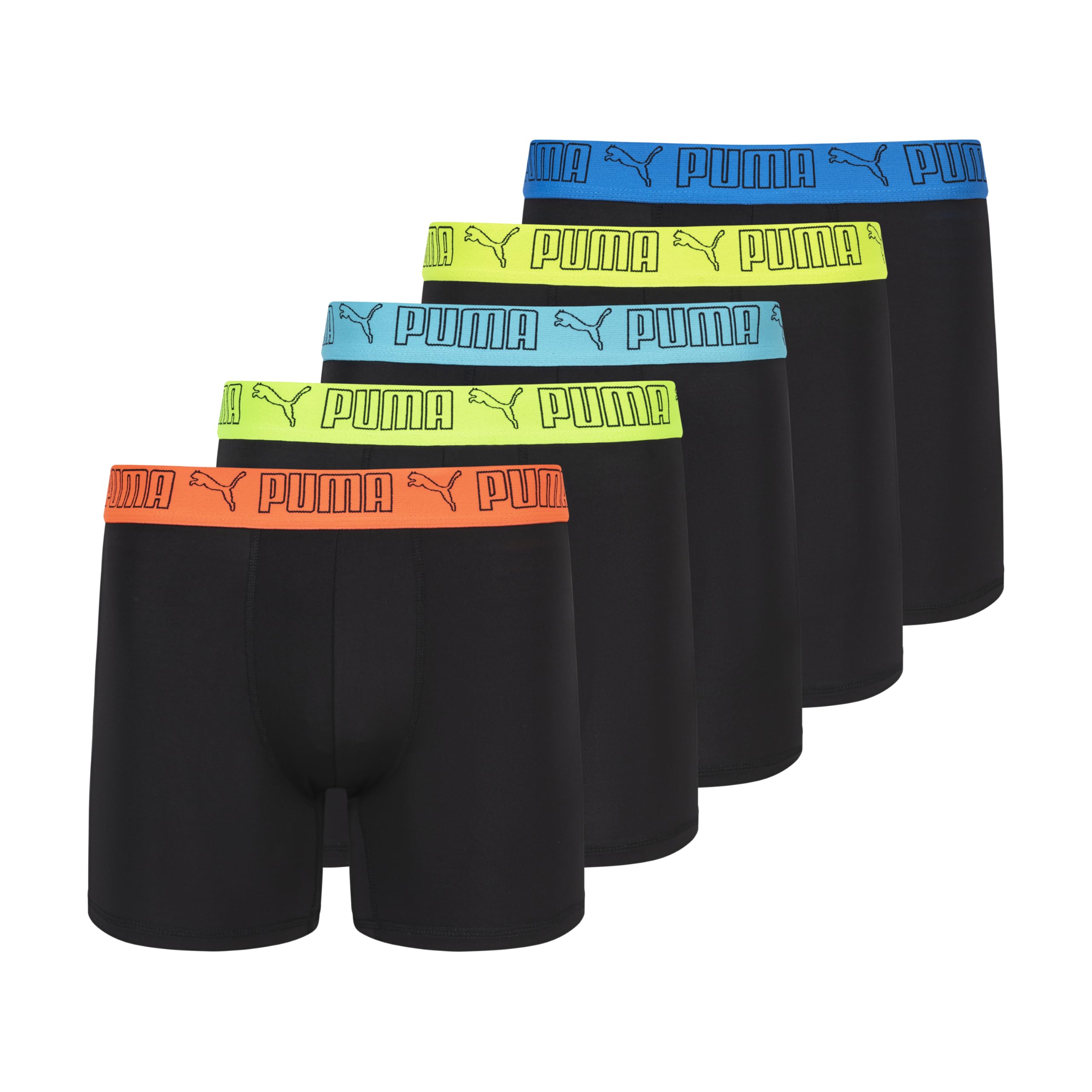 PUMA Men's 5 Pack Performance Boxer Briefs