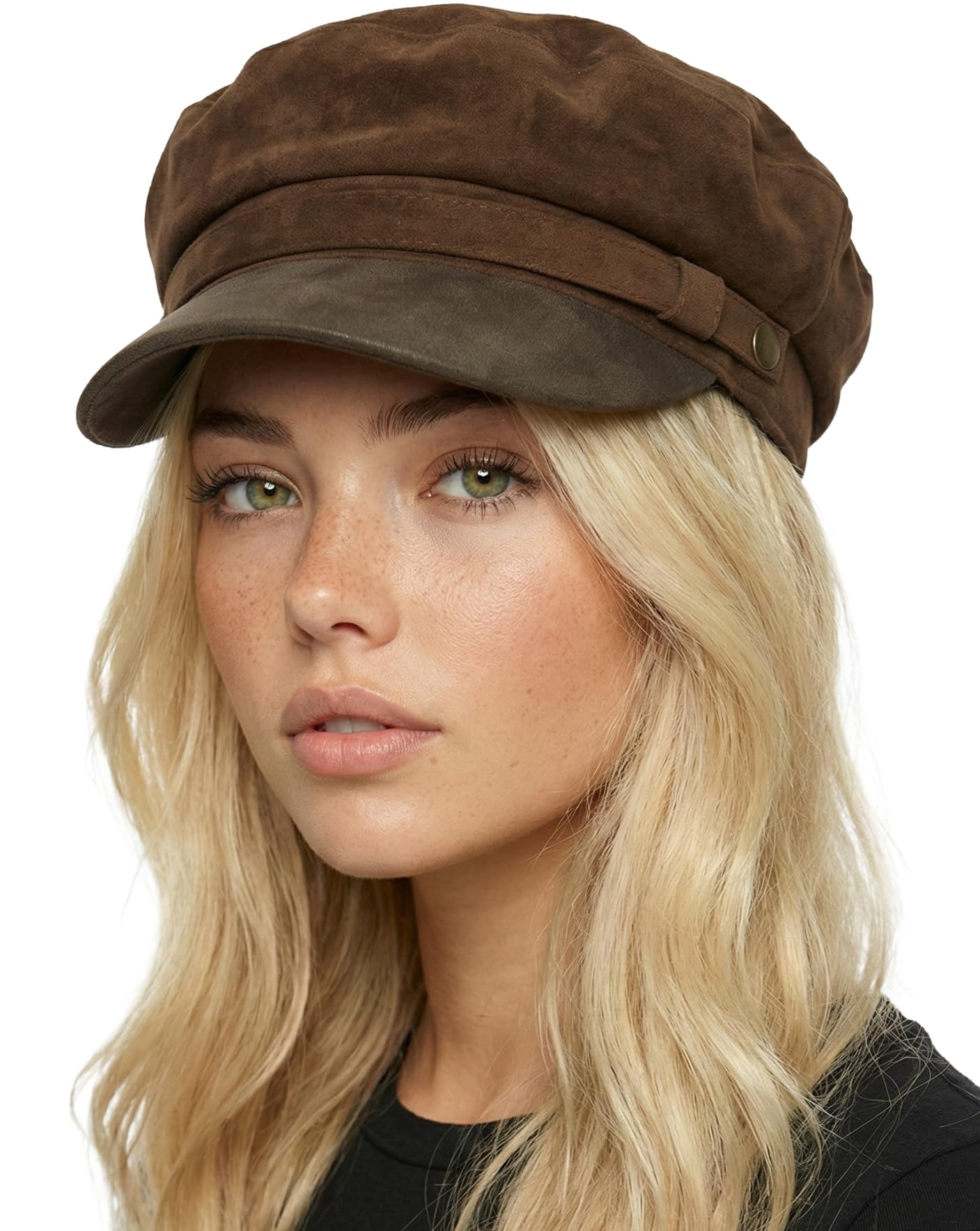Funky Junque Newsboy Hat for Women – Trendy Greek Fisherman Cap, Classic Women's Baker Boy Newsies Hat, Ladies Fashion Caps