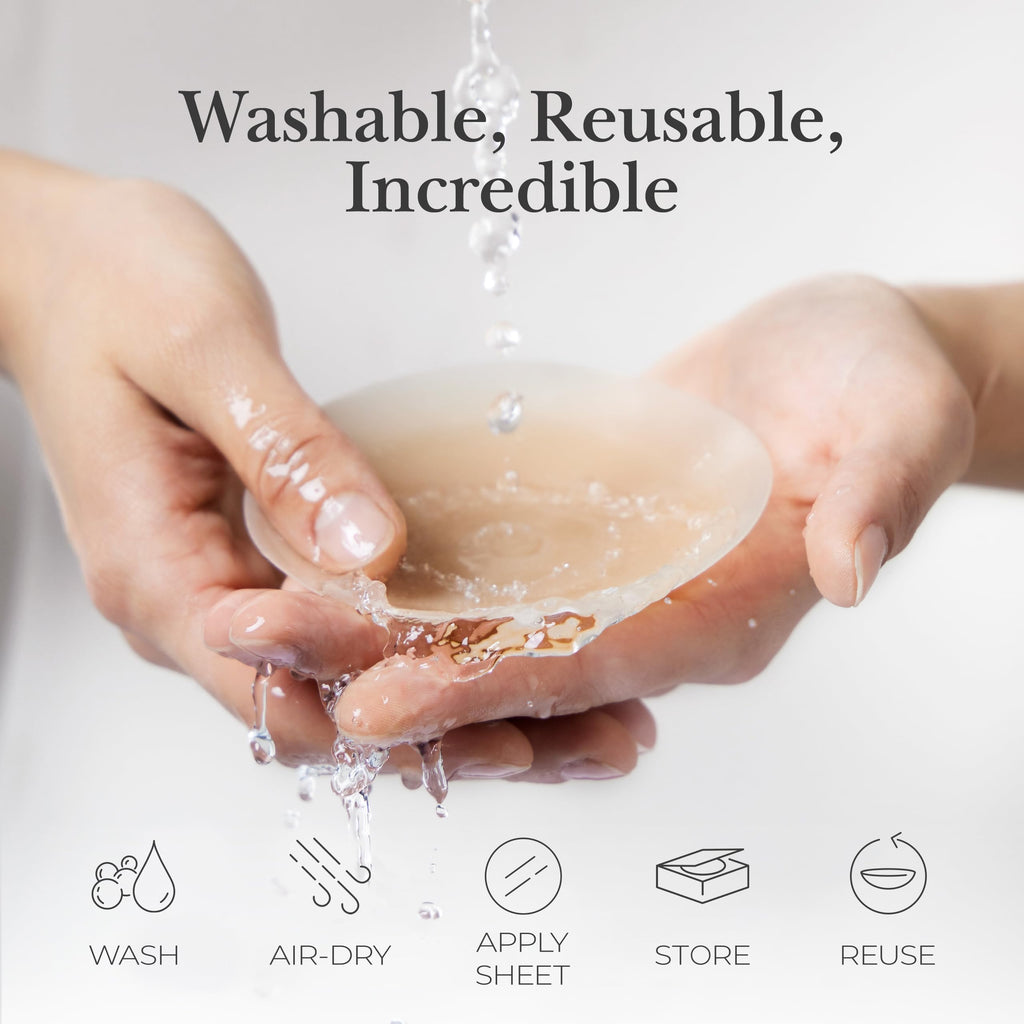 Nippies Reusable Nipple Covers for Women - Extra Thick, Teardrop & Semi-Circle Styles - No-Show Coverage for Backless Outfits